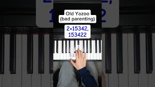 Old Yazoo bad parenting tutorial on piano piano tutorial shorts badparenting [upl. by Ibby]