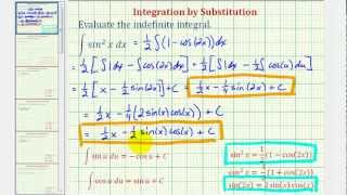 Indefinite Integral sinx2  Power Reducing Substitution [upl. by Vachel914]