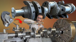 How to Rebuild 2 Piece Broken Crankshaft with New Method of Drilling amp Bolting [upl. by Henleigh]