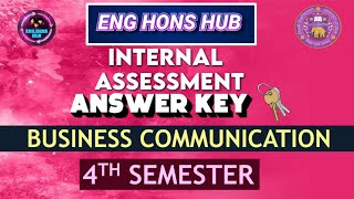 Commerce Business Communication  Internal Assessment Answer Key 🗝️💥 Semester 4  Du Sol [upl. by Richelle883]