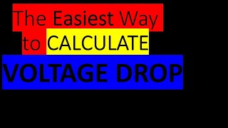 Electrical Calculations the easiest way to Calculate Voltage Drop [upl. by Groark]