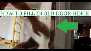 How to Fill in Door Hinge Hole with Shims [upl. by Atiugal]