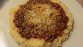 Receta Polenta con salsa y queso [upl. by Gavini]