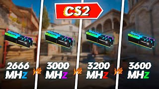 Counter Strike 2  2666MHz vs 3000MHz vs 3200MHz vs 3600MHz [upl. by Cele]