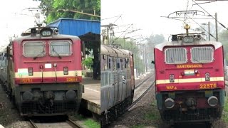 12101 Jnaneswari Exp Chasing 12129 Pune Howrah Azad Hind Exp In SECR [upl. by Nahta]