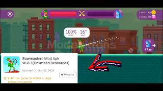 Bowmasters Mod Apk v681Unlimited Resources [upl. by Luapnaej790]