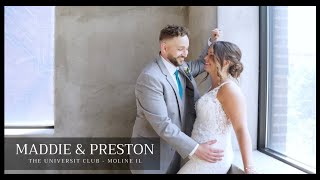 Maddie amp Prestons Wedding Film  Emotional Vows  The University Club Moline IL [upl. by Chabot548]