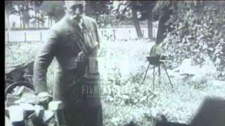 Kaiser Wilhelm chopping wood 1920s  Film 92438 [upl. by Bartolemo838]