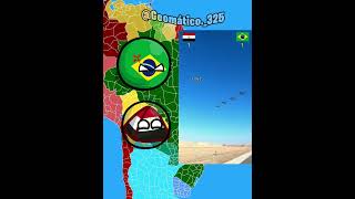 Brasil Vs Egito Comparação Militar countryballs shorts brazil egypt education geography [upl. by Ahsimet]