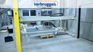 Palletizing  Automatic Palletizer machine VPM5 by Verbruggen  Palletizing robot [upl. by Imerej592]