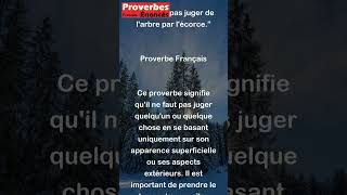 Il ne faut pas juger de larbre par lécorce Proverbe Français shorts [upl. by Assenat681]