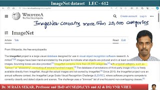 ImageNet dataset LEC 612 [upl. by Greyso301]