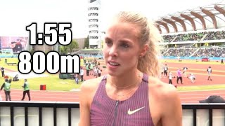 Keely Hodgkinson Prefontaine Classic 800m Interview 2024 [upl. by Gloriana]