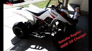 TUTORIAL Yamaha Raptor 660R Oil Change DIY [upl. by Dyana598]