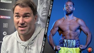 EDDIE HEARN EXPECTS BILLY JOE SAUNDERS TO HAVE BEST PERFORMANCE EVER AGAINST CANELO ALVAREZ [upl. by Noirret595]