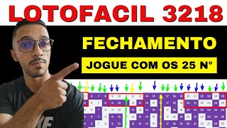 🟣 LOTOFACIL 3218 Resultado Dicas Analise e Sugestões [upl. by Wolram]