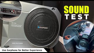 Tata tiago sound system BLAUPUNKT Under Seat Subwoofer sound test 150 watts  USE HEAD PHONES [upl. by Afital]