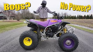 Yamaha Blaster Bogs and Has No Power Fixed In 10 Minutes [upl. by Mor]