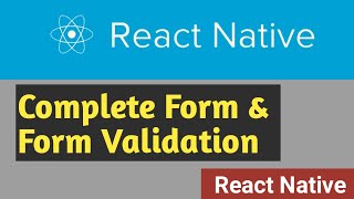 Complete Form amp Form Validation  14  React Native Tutorial in Hindi [upl. by Ispep]