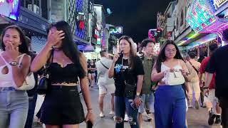 Walking Street Pattaya Freelancers Nightlife 2024 [upl. by Dlorag]