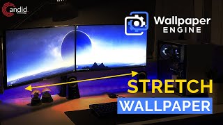 How to Extend your Wallpaper across Dual Monitors Wallpaper Engine guide [upl. by Sidhu]