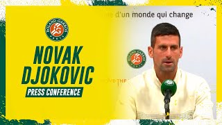 Novak Djokovic  Press Conference after Round 4 I RolandGarros 2023 [upl. by Bigod]