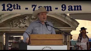 Alberta Premier Jason Kenney delivers remarks at the Calgary Stampede – July 12 2021 [upl. by Nyladnewg]