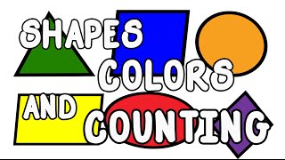 SHAPES COLORS AND COUNTING  Learn Shapes for Children  Shapes Colors Counting by 123ABCtv [upl. by Jasisa135]