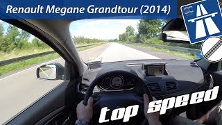 Renault Megane Grandtour 15 dCi 2014 on German Autobahn  POV Top Speed Drive [upl. by Dustin733]