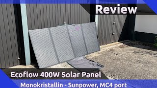 Ecoflow 400W Solar Panel Review 2022 [upl. by Xuaegram]