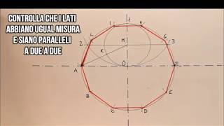 Costruzione decagono data circonferenza [upl. by Nilyaj]