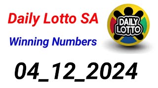 Daily Lotto SA Prediction 04122024 [upl. by Levesque897]