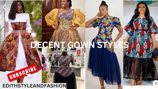 Decent And Elegant Ankara Midi Gown Styles For LadiesAfrican StylesLong Gowns [upl. by Nickolas664]