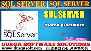 Sql Server tutorial  onlinetraining Stored procedure by Narayana [upl. by Owens]