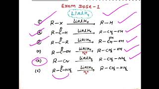 Exam dose 1  LiAlH4 class 12th RBSE CBSE [upl. by Ragde]