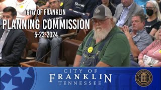 City of Franklin Planning Commission 5232024 [upl. by Sylvanus590]