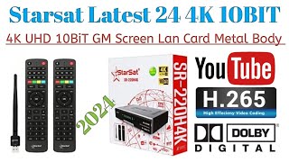 Starsat Latest 2024 4K UHD 10BIT Model  Starsat SR220H 4K Complete Details [upl. by Harl154]