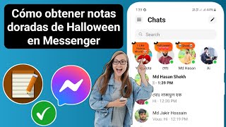 Cómo obtener notas doradas de Halloween en los mensajes de Messenger nueva actualización [upl. by Mot]