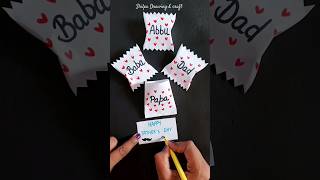 DIY cute chocolate easy  Chocolate Gift  Paper candy chocolate ytshorts shorts happyfatherdsay [upl. by Suicul255]