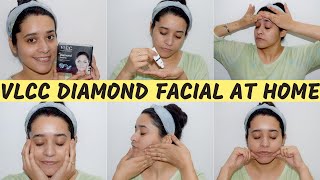 VLCC Diamond Facial Kit STEP BY STEP DEMO amp REVIEW  घर पे Diamond फेशियल  Just another girl [upl. by Sydel992]