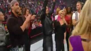 wwe raw 1410 after went off air bret hart with the raw roster [upl. by Paley]