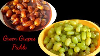 Green Grape Pickle  Video 117  Spicy Green Grapes Pickle  Green Grapes Achaar Instant Pickle [upl. by Benia]