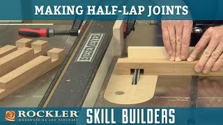 How to Cut HalfLap Joints with a Table Saw  Rockler Skill Builders [upl. by Farand]