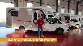 2021 Challenger 328 Graphite Premium ANÁLISIS  CARAVANAS SANGAR [upl. by Yentterb]