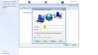 How to setup broadband connection in win 7 [upl. by Lewse]