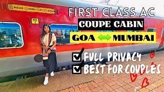 GOA TO MUMBAI  First Class AC  Coupe Cabin  Mandovi Express [upl. by Althea]