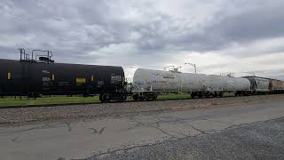 Finger Lakes Railway Freight pulling hard Auburn NY 11424 [upl. by Odelia233]