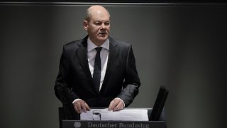 Scholz Putin spekuliert „auf unsere Schwäche – aber er irrt sich“ [upl. by Lauree271]