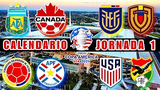 Calendario Fecha 1 de la Copa America 2024 [upl. by Ralaigh]