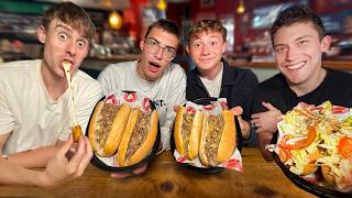 British College Students try Philly Cheesesteak for the first time [upl. by Pettifer]